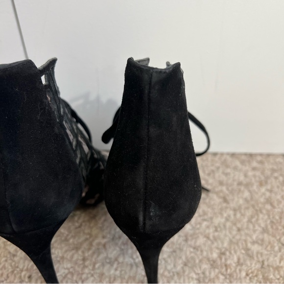 $549 Pierre Hardy Black Pink Metallic Suede Woven Cage Stiletto Heel Sz 8/38 - Picture 8 of 11